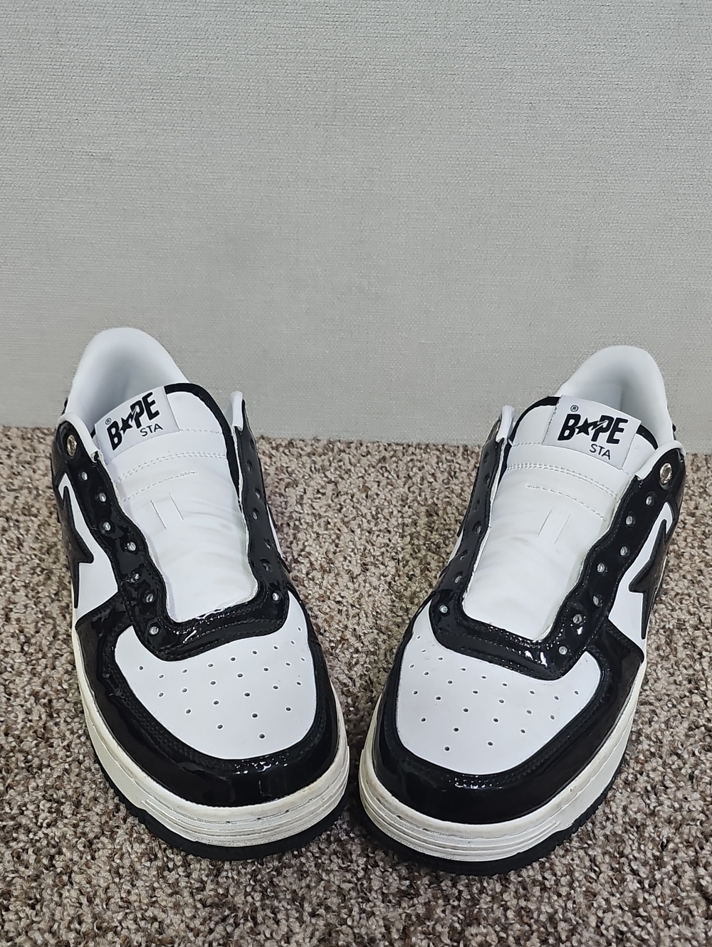 BAPE STA LOW PATENT MENS SNEAKERS BFPM-08-052